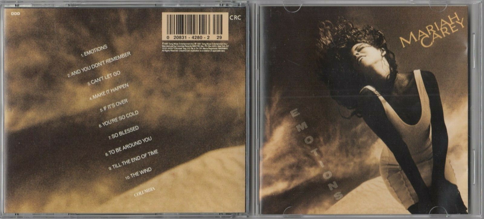Mariah Carey - Emotions (CD, Sep-1991, Columbia (USA)) CK