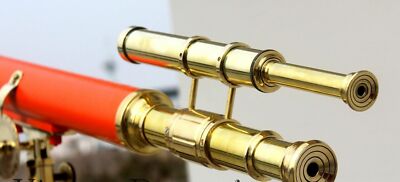 Nautical Wooden Tripod Stand Telescope 39" Tube Spyglass Sailor Ship Directional