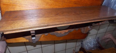 Solid Oak Clock Shelf / Wall Shelf