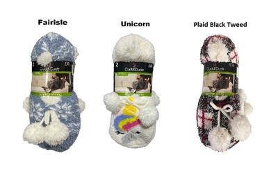 

Cuddl Duds Женские носки-тапочки из мягкого плюша с подкладкой из шерпы, 2 шт. в упаковке, размер