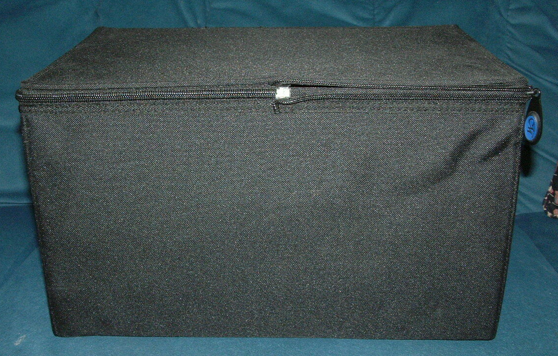 Creative Memories Black Zipper Top Storage Box w/ Handles 15.5