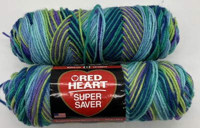 Red Heart Super Saver ''Wild Flowers'' 2 Skeins #804