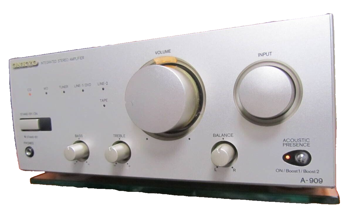 Onkyo A-909 Integrated Amplifier Silver Operation Confirmed