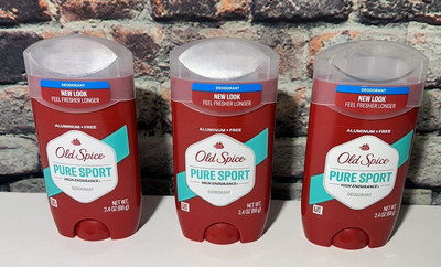 Old Spice Deodorant Aluminum Free Pure Sport (2.4 oz., 3 pk.) New Look