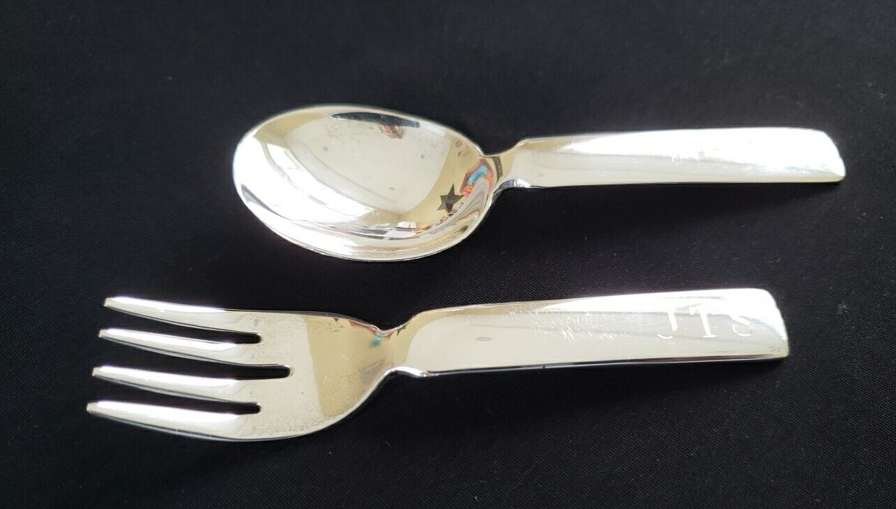 カルティエ　フォーク Vintage CARTIER 2-Piece Sterling Fork & Spoon Baby Child Set