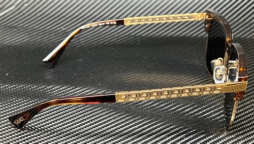 Pre-owned Versace Ve4447 108 87 Havana Dark Grey Men's 55 Mm Sunglasses In Gray