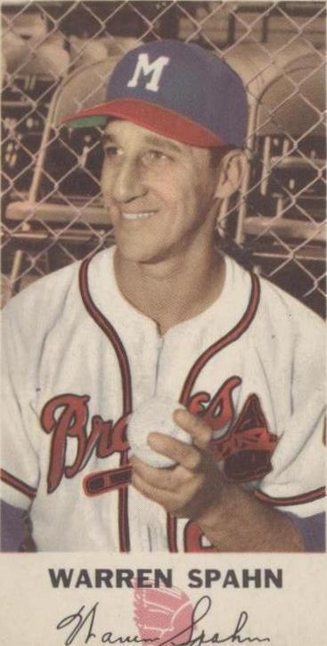 1954 Johnston Cookies Milwaukee Braves - Warren Spahn #21