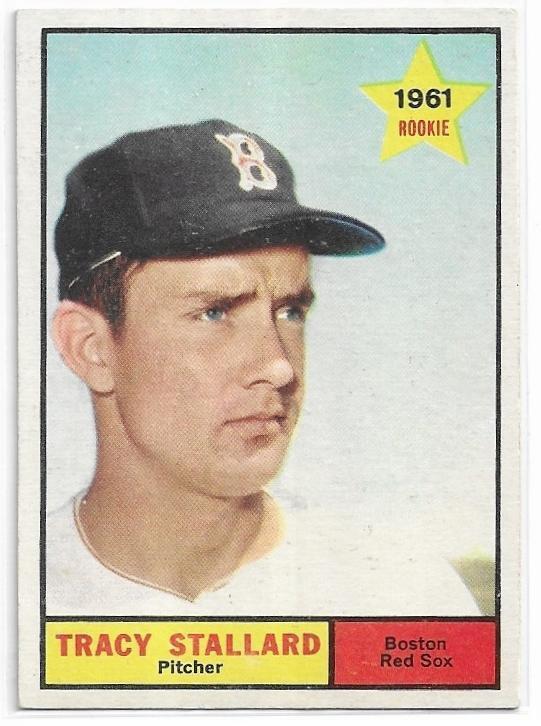 TRACY STALLARD 1961 Topps Baseball ROOKIE card #81 Boston Red Sox NR MT. rookie card picture