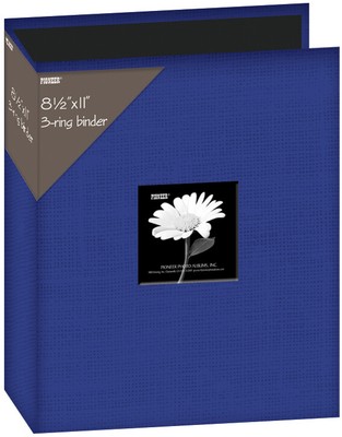 Pioneer 3-Ring Fabric Album 8.5"X11"-Blue