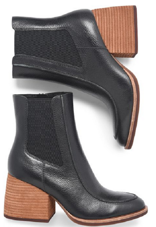 Pre-owned Kork-ease Women's Cantley Leather Heeled Boot In Black