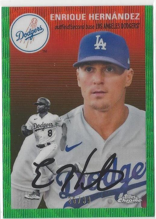 2023 Topps Chrome Platinum Anniversary - Green Wave Refractor #237 Enrique Hernandez /99