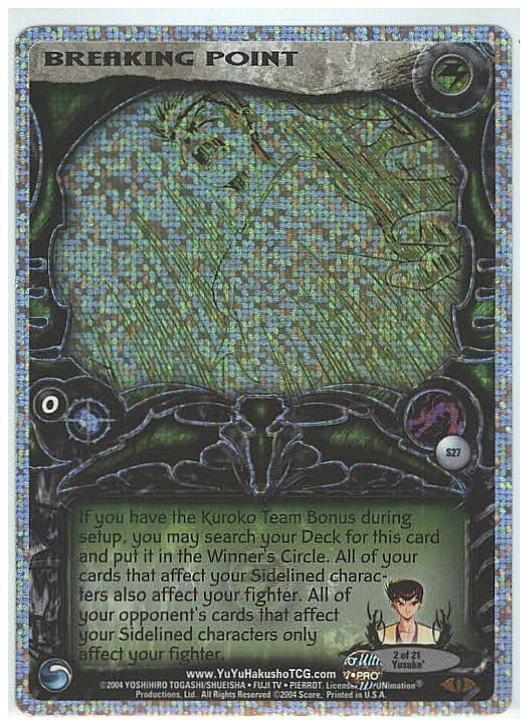 Yu Yu Hakusho Breaking Point Speckles Foil Card S27