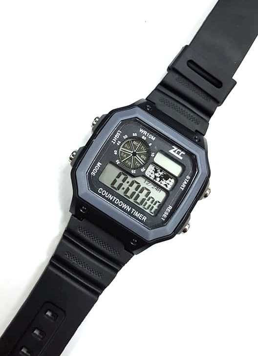 Orologio Da Polso ZCC Unisex Digitale Crono Luce Sport Classic Vintage Grigi lac