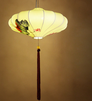 Fabric lantern on sale pendant light