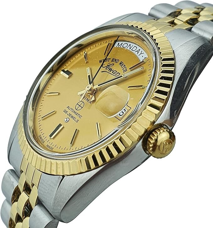 Pre-owned West End Watch Co. 5027.20.2708b Automatic Golden Dial Bicolor Unisex Watch