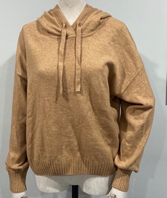 Gap Womens Cotton Blend Knit Softest Hoodie Sweatshirt Cocoa Brown Size Large 