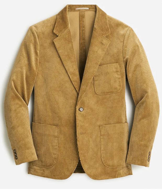 Pre-owned Jcrew J.crew Kenmare Suit Jacket In English Cotton Corduroy Size 34s & W28l32 In Beige