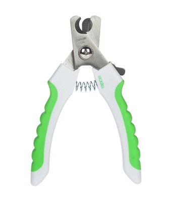 Dog Nail Clippers Professional Grooming Tools Green White Guillotine Style 