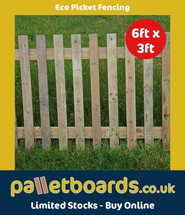 6ft x 3ft Eco Picket Fence Panels Lowest Online Prices UK Delivery