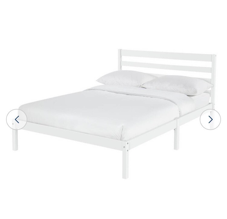 White Wooden Double Bed Frame in Galashiels, Scottish Borders Gumtree