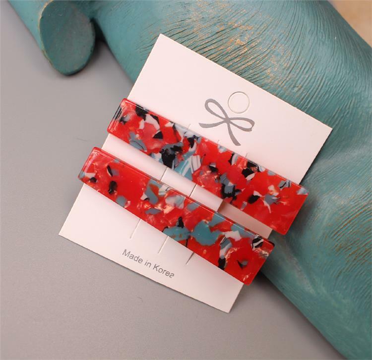 Beautiful acetate hair clips - set of 2 clips - alligator clip