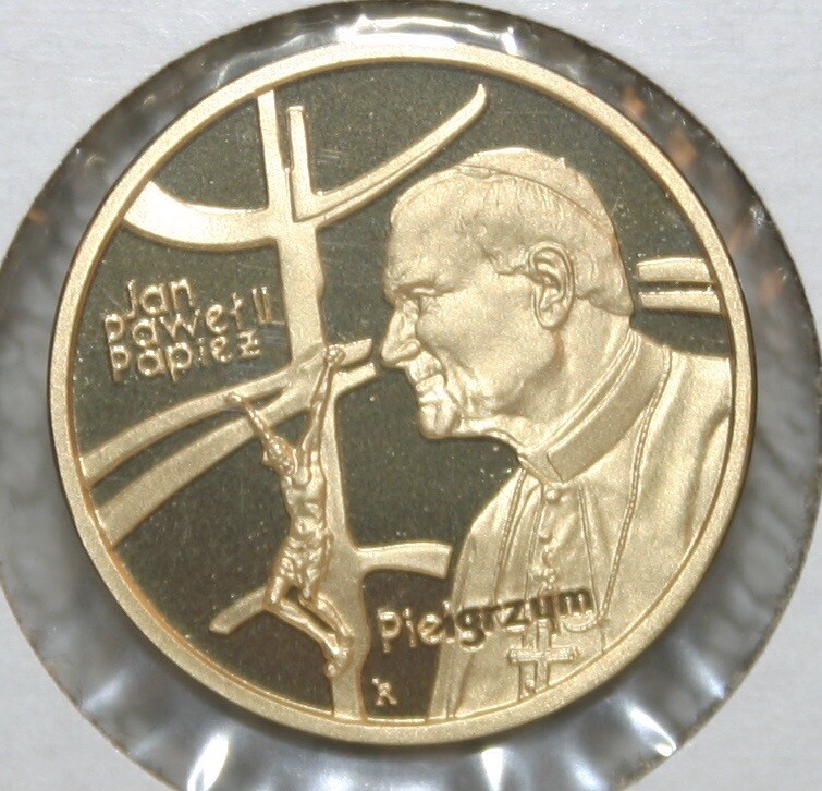 Proof Gold Coin – 1999 Poland 100 Złotych John Paul II, the Pilgrim