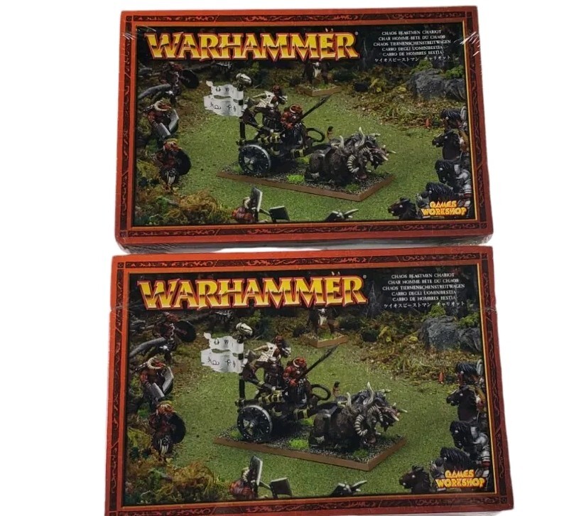 Warhammer Gorthor Beastmen Lord in Chariot NIB Metal/Plastic - Rare