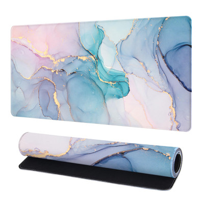 Large Mouse Pad Desk Mat Marble Color Pink Cyan Aqua Purple Desktop