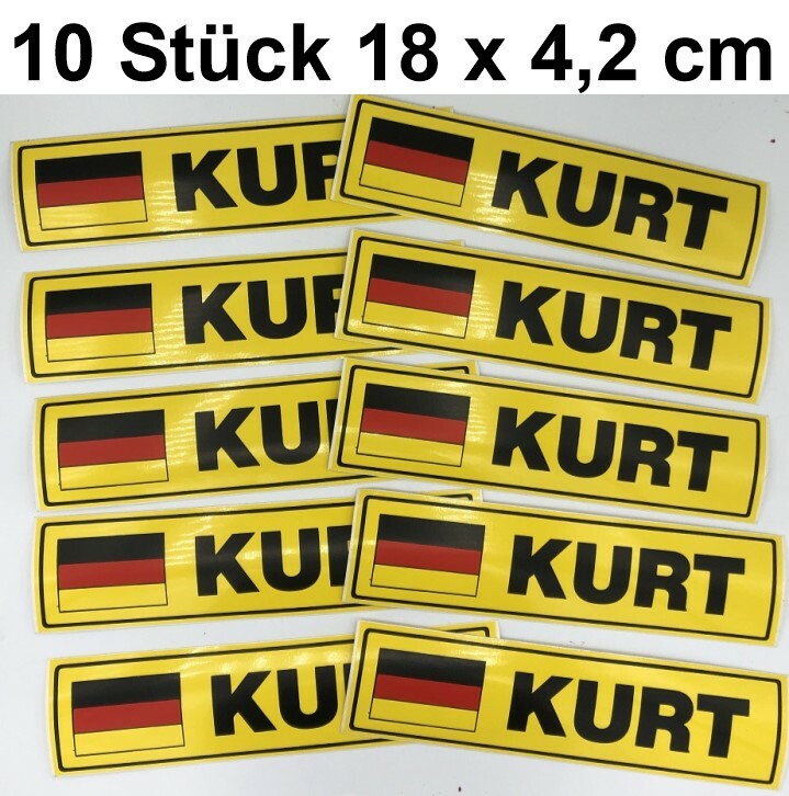 10x Sticker Name Kurt Aufkleber Autoaufkleber Auto Deutschland Namensschild Ebay