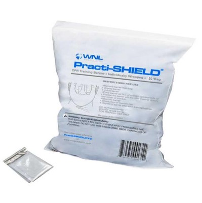 WL3150IW CPR Practi-Shield Manikin Training Protectors Individually Wrapped -...