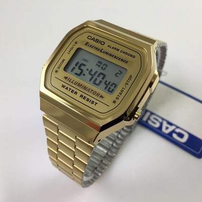 Men's Casio Gold Tone Classic Digital Watch A168WG-9V A168WG-9VT