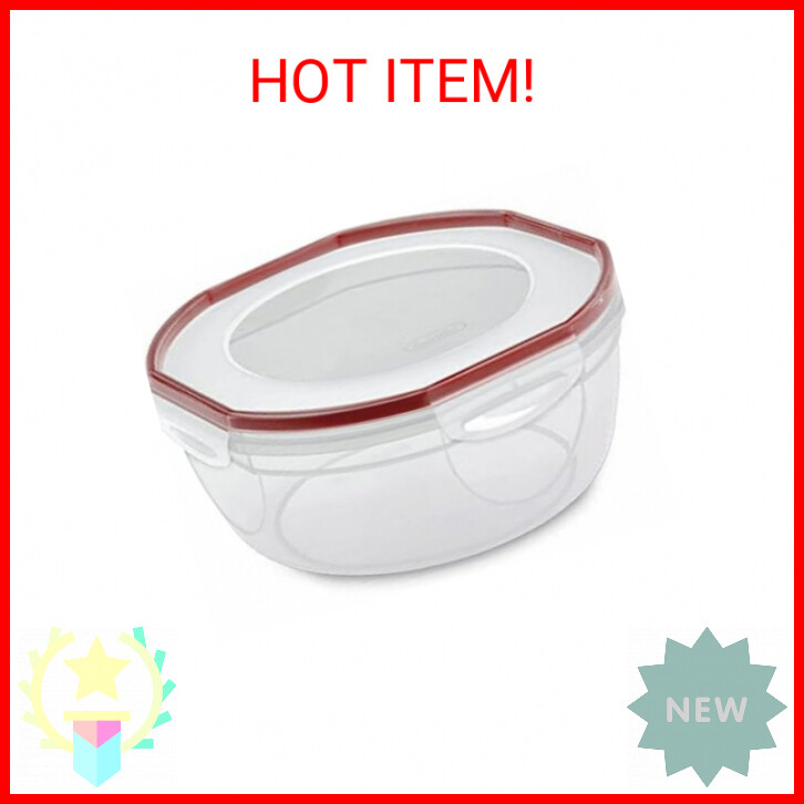 Sterilite Rocket Red Ultra Seal Latching Bowl, 4.7 Quart