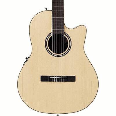 Ovation Applause AB24CS-4S Mid-Depth Classical Acoustic-Electric Guitar, Natural