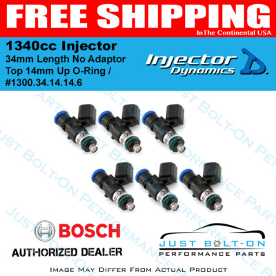 Injector Dynamics 1340cc Injector 34mm Length No Adaptor Top 14mm Up O-Ring /