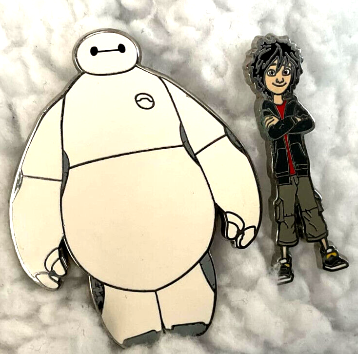 海外　ディズニー　ベイマックス　BIGHERO6 タダシ　ピンズ DLR 3D Baymax holding Lollipop Big Hero 6 Hiro Wasabi