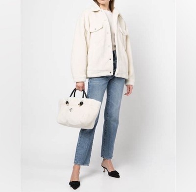 NWT Anine Bing Rory Jacket in Cream Size Small