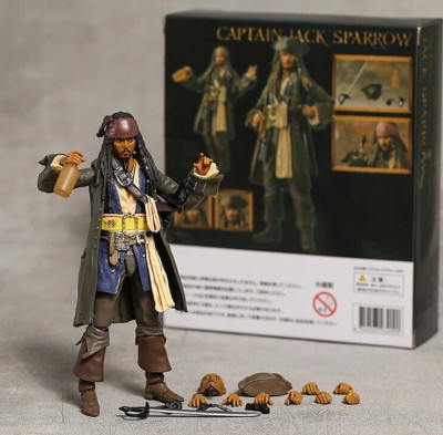 SHFiguats 6'' Captain Jack Sparrow Action Figure Pirates of the Caribbean Toy