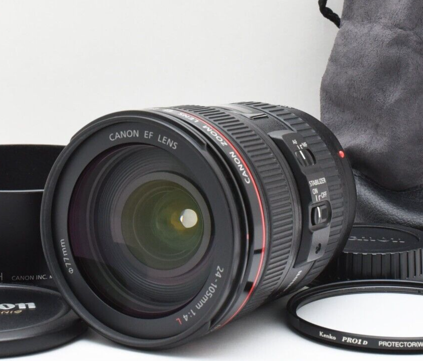 Mint Canon EF 24-105mm f/4 L IS USM w/EW-83H Mint Canon EF 24-105mm f/4 L IS USM w/EW-83H