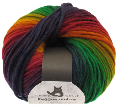 159  / KG) Schoppel Wool 50g Reggae Ombre Gorgeous Soft 1505 Kunterbunt
