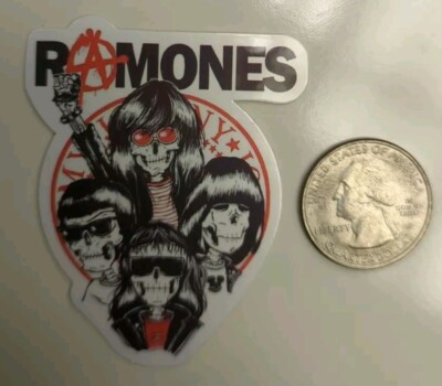 Ramones Skeleton Deedee Joey Punk Rock Sticker Decal Wall Deco Music Band