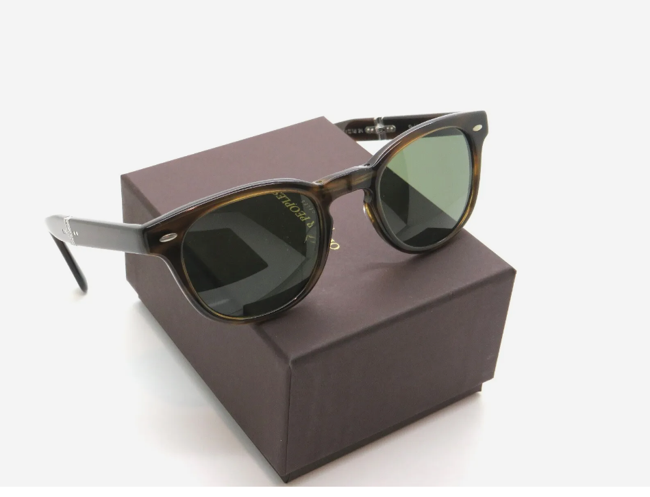 Pre-owned Oliver Peoples Sheldrake 1950 Folding Sun In Bark/ G-15 Msrp$646 Downey Jr. Fav