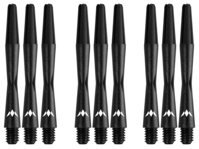3 New Sets Mission Carbon Midi Dart Shafts - Ships w/ Tracking   Black