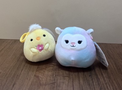 Squishmallow Triston Chick Chicken Clip On 4  Arabella Lamb Sheep Set NWT
