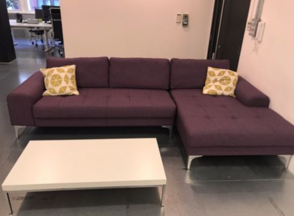 MADE . com Purple Corner Sofa Collection before 25th Nov in Holborn