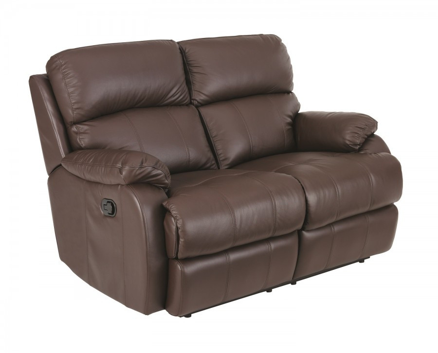 Brown Leather 2 Seater Reclining Settee in Aberdeen Gumtree