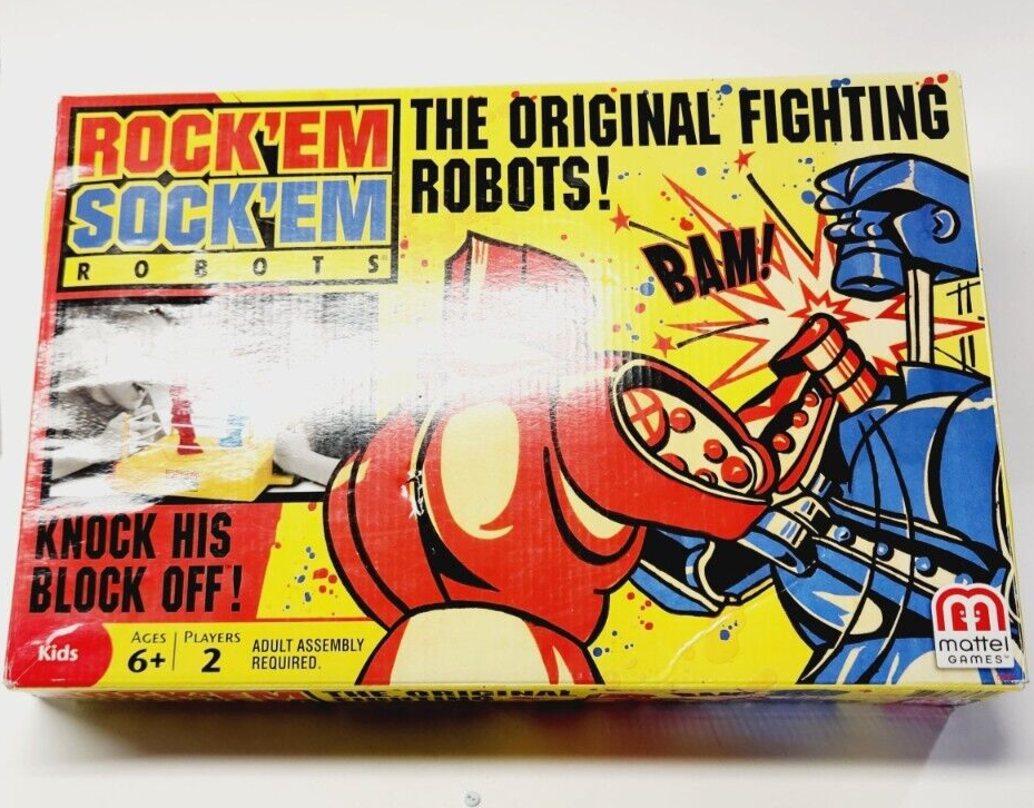 Rock'em Sock'em Robots Mattel Games 2012 Nostalgic Fun Fighting Robots Original