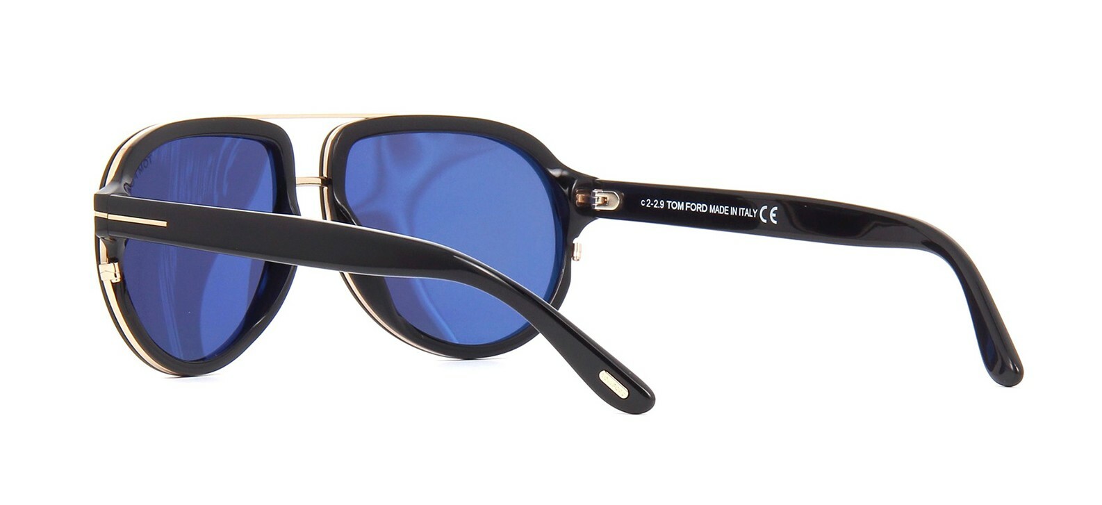 Pre-owned Tom Ford Clint Ft 1066 Shiny Black/brown Shaded (01b) Sunglasses