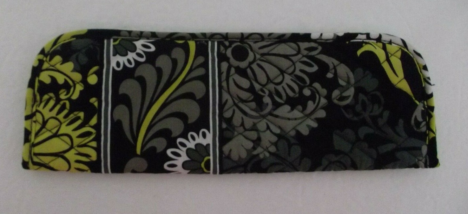 Vera Bradley curling iron cover storage travel black green gray floral NWOT