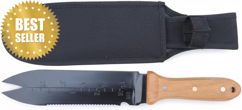 Woobeeluu Garden Weeding, Garden Tool with Sheath – Stainless Steel Full-Tang Bl
