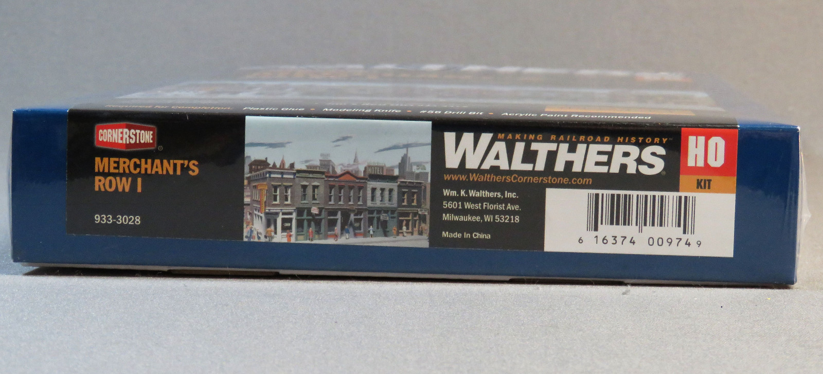 WALTHERS CORNERSTONE HO SCALE MERCHANT'S ROW I STORES BUILDING KIT W933-3028 NEW